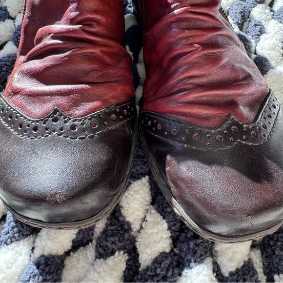 Rieker Red and Brown Women's mules - Picture 2 of 7